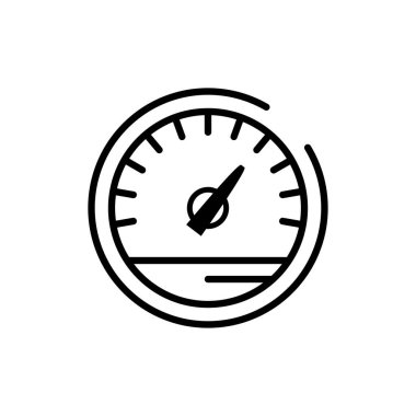 Hız göstergesi simgesi logo tasarımı şablonu izole çizimi
