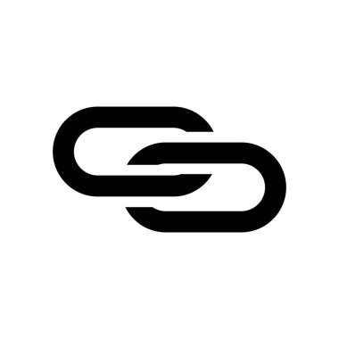 Bağlantı simgesi logo tasarımı şablonu izole edilmiş illüstrasyon