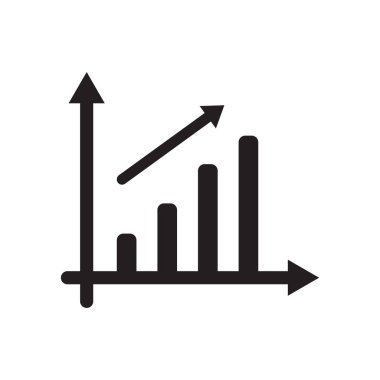 İstatistik simgesi logo tasarım şablonu izole resimleme