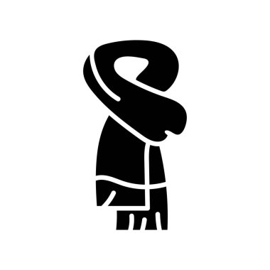 Eşarp simgesi logo tasarımı şablonu izole edilmiş illüstrasyon