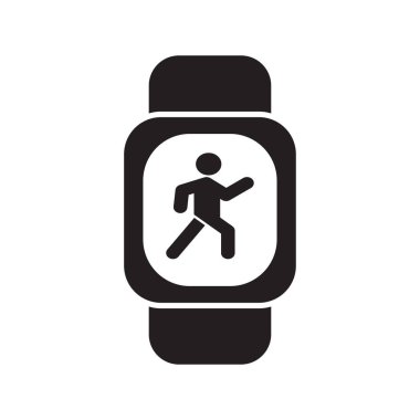 Smartwatch simge logo tasarım şablonu izole çizimi