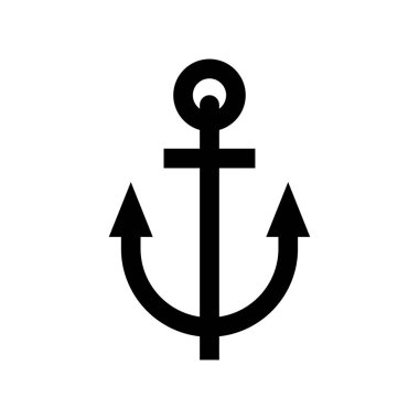 Çapa simgesi logo tasarım şablonu izole illüstrasyon