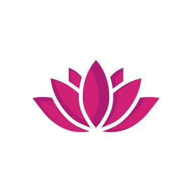 Lotus simgesi logo tasarımı şablonu izole edilmiş illüstrasyon