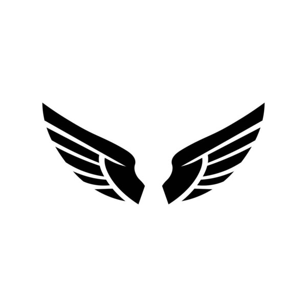 Wing icon logo design template isolated illustration