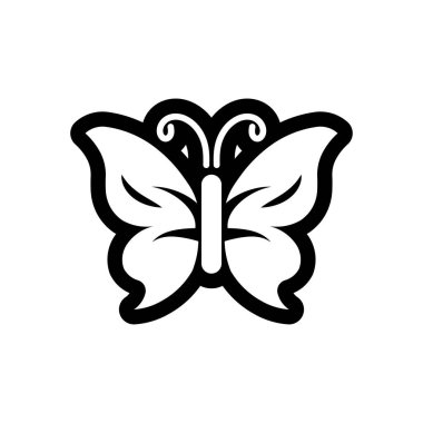 Kelebek simgesi logo tasarımı şablonu izole edilmiş illüstrasyon