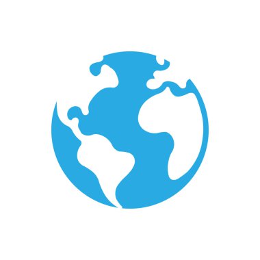 Dünya simgesi logo tasarım şablonu izole edilmiş illüstrasyon