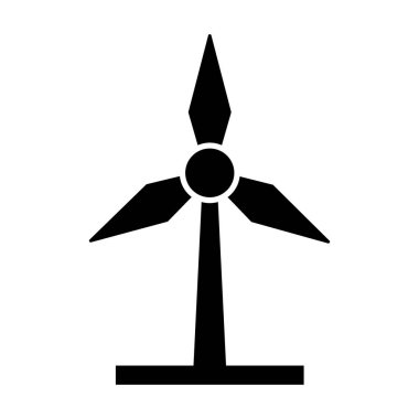 Yel değirmeni simgesi logo tasarım şablonu izole resimleme