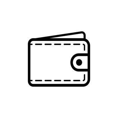 Cüzdan simgesi logo tasarım şablonu izole resimleme