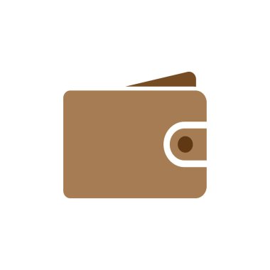 Cüzdan simgesi logo tasarım şablonu izole resimleme