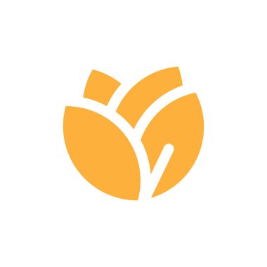 Çiçek simgesi logo tasarım şablonu izole edilmiş illüstrasyon