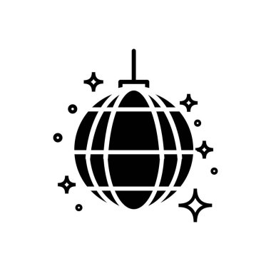 Disko topu simgesi tasarım şablonu izole illüstrasyon