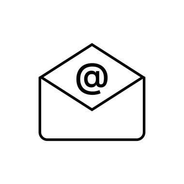 E- posta simgesi tasarım şablonu izole edilmiş illüstrasyon