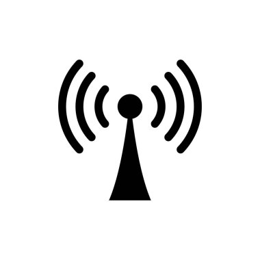 Kablosuz simge tasarım şablonu izole illüstrasyonu