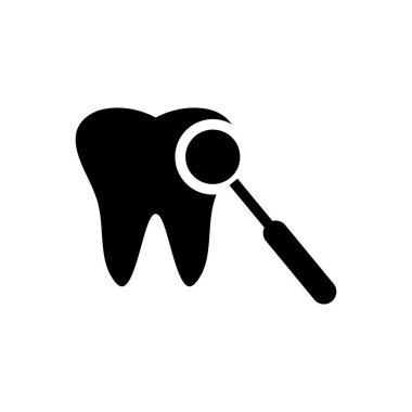 Diş simgesi logo tasarımı şablonu izole edilmiş illüstrasyon