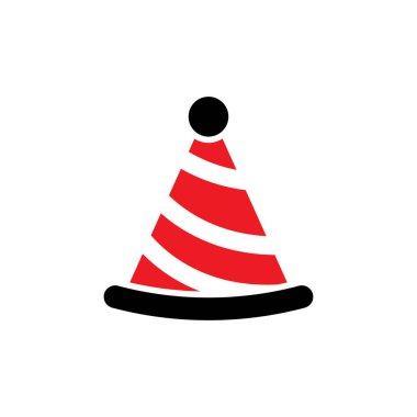 Parti şapka simgesi logo tasarım şablonu izole illüstrasyon