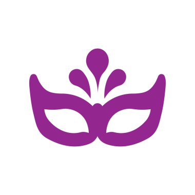 Parti maskesi logo tasarım şablonu izole illüstrasyonu