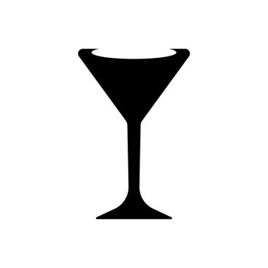 Şarap cam simgesi logo tasarımı şablonu izole edilmiş illüstrasyon