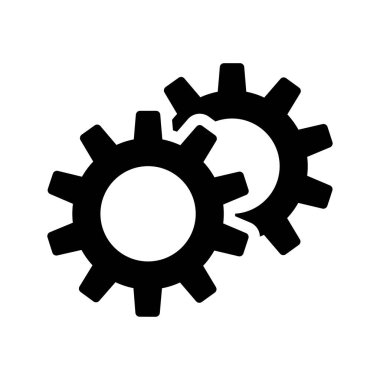 Gear icon logo design template isolated illustration clipart