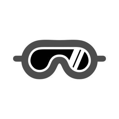 Gözlük simgesi logo tasarım şablonu izole illüstrasyonu