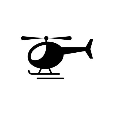 Helikopter simgesi logo tasarımı şablonu izole edildi