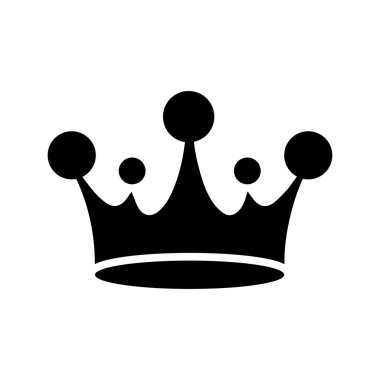 Crown logo tasarım şablonu izole edildi