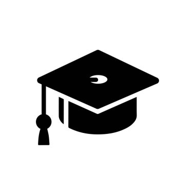 Mezuniyet simgesi logo tasarımı şablonu izole çizimi