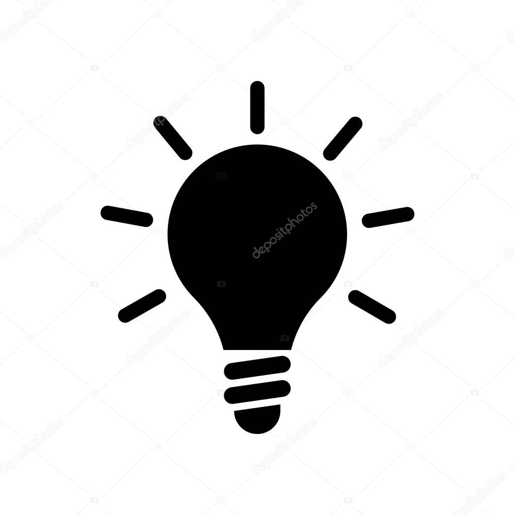 Lightbulb icon logo design template isolated illustration
