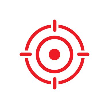 Hedef simge logo tasarım şablonu izole resimleme