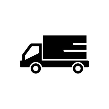 Delivery truck icon silhouette illustration isolated clipart