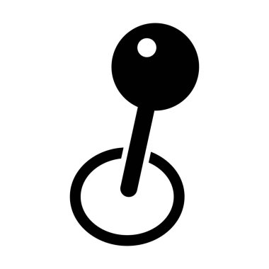 Analog çubuk oyun simgesi logo siluet tasarım şablonu izole illüstrasyon