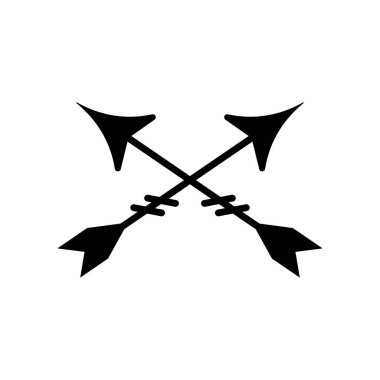 Ok simgesi logo tasarımı şablonu izole edilmiş illüstrasyon