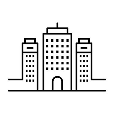 Bina simgesi logo tasarımı şablonu izole illüstrasyon