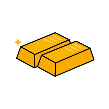 Altın çubuk logo tasarım şablonu izole illüstrasyon