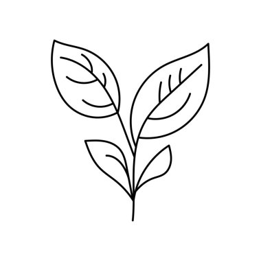 Yaprak simgesi logo tasarımı şablonu izole edilmiş illüstrasyon