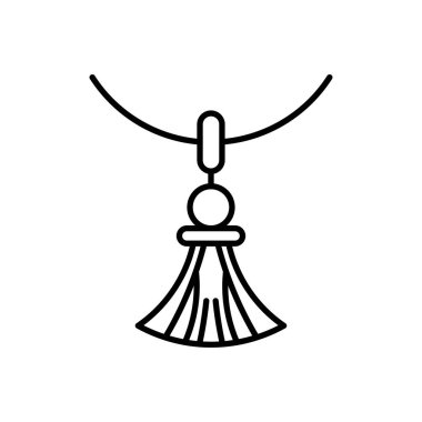 Klasik dantel simge logo tasarımı şablonu izole çizimi