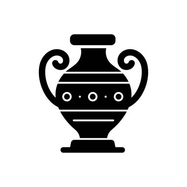 Antik vazo simgesi logo tasarım şablonu izole resimleme