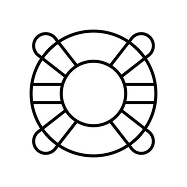 Lifebuoy simgesi logo tasarımı şablonu izole edilmiş illüstrasyon