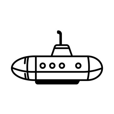 Denizaltı simgesi logo tasarım şablonu izole edilmiş illüstrasyon