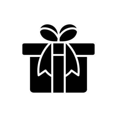 Doğum günü hediyesi simgesi logo tasarımı şablonu izole edilmiş illüstrasyon