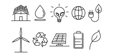 yeşil enerji Icon set