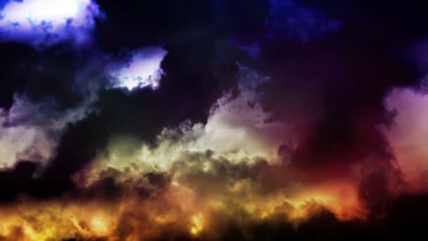 天空中云彩飘扬的大自然背景 — 图库视频影像