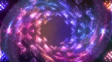 Parlayan parçacıklarla soyut arkaplan