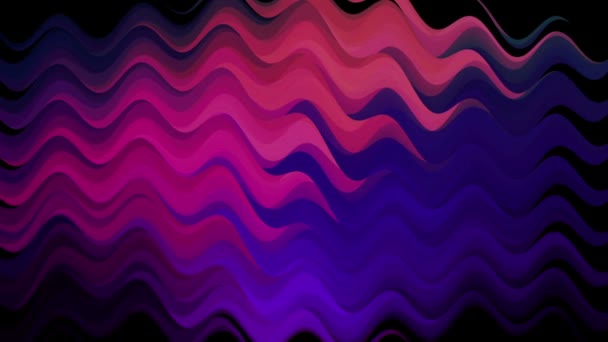 Abstrakter Hintergrund Mit Bunten Streifen Und Wellen — Stockvideo
