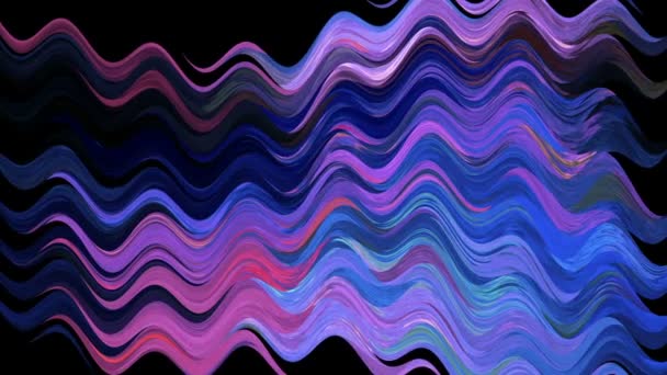 Abstrakter Hintergrund Mit Bunten Streifen Und Wellen — Stockvideo