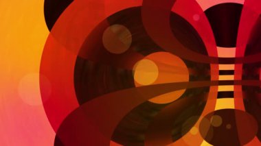 Soyut şekilleri ve hareket eden baloncukları olan sanatsal arkaplan