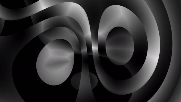 Művészeti Minimalista Háttér Mozgó Formák Fekete Fehér Színekben — Stock videók