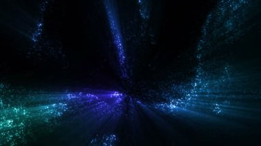 Siyah arka planda parlayan renkli ışıklar