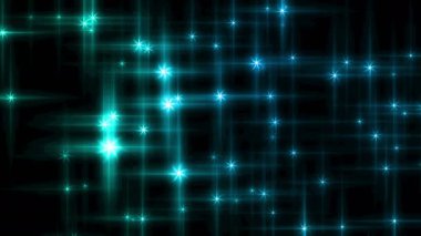 Siyah arkaplana düşen renkli parlayan yıldızlar