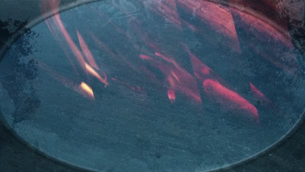 Abstraktní Oheň Pohybující Tmavém Rámu Pozadí — Stock video
