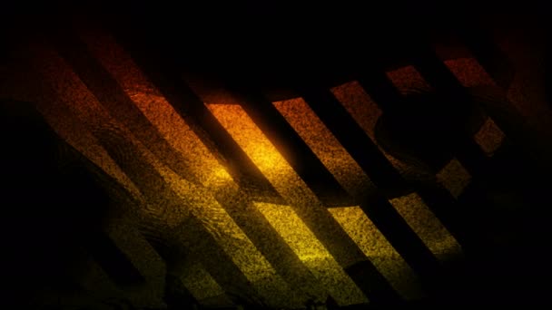 彩色几何形状在黑暗的黑色背景下运动 — 图库视频影像